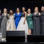 Photo from the Inspire Gala featuring women who work or have gone through our free aviation programs